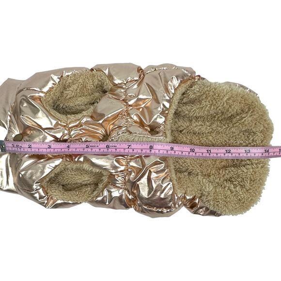 Chic Dog puffer small dog coat metallic champagne warm jacket size small - Picture 6 of 7